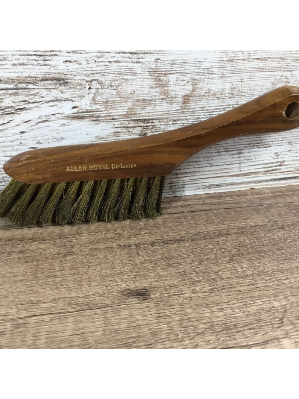 Allan Royal De-Linter Wooden Handle Brush 9" long